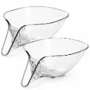 Chopnir FreshFlow™ Multi-Functional Drain Basket (Pack of 2) | Wash, Drain & Serve Bowl